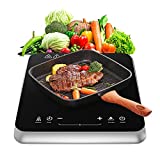 COOKTRON Induction Cooktop Countertop Burner Portable with Fast Warm-Up Mode, 10 Temperature 9 Power Settings Induction Cooker Cooktop 1800w with Child Safety Lock & Timer