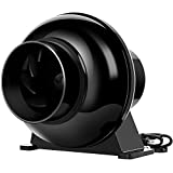 iPower 4 Inch 195 CFM Duct Inline Ventilation Fan Air Circulation Vent Blower for Grow Tent, Greenhouses, Basements or Kitchens, Lite