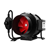 VIVOSUN 6 Inch 390 CFM Inline Duct Fan with Variable Speed Controller HVAC Blower for Ventilation
