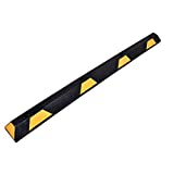 Grepatio 72”Heavy Duty Parking Block Curb - Rubber Curb Parking Car Stopper Garage Wheel Stops for RV, Truck, Car and Trailer Stop Aid - Black/Yellow Stripe