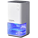 Dehumidifiers,40 OZ Small Dehumidifiers for Home up to 5-30 sq m,Portable Quiet Mini Dehumidifier with Auto Shut Off and a Easy Clean Washable Filter, | Colorful LED Lights for Bedroom Bathroom Basements Closet RV
