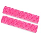 surpassme Car Seat Belt Pads Cover, 2 Pack Seat Belt Shoulder Strap Covers Protector to Release Stress to Your Neck and Shoulder for a Safety Driving (Pink)