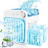 Portable Air Conditioner,Personal Evaporative Air Cooler,Atomizing Battery Operated Air Conditioner, Humidifier Misting Fan, Mini Air Conditioner Fan for Room, Office, Car, Camping Tent