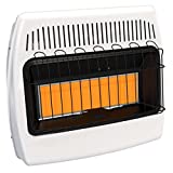30,000 BTU Natural Gas / Propane Wall Heater for Indoor Use - Dual Fuel, Vent-Free