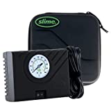 Slime 40061 Tire Inflator, Power Sport, Compact, Lightweight, Analog, Motorcycles, ATVs/UTVs and Cars, Includes LED Light and Twist Connect Hose, 12V and Alligator Clips, 12 min Inflation