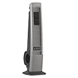 Lasko YF202 Oscillating Tower Fan for Decks, Patios, Porches, and Outdoor Living – Create Your Backyard Paradise, 42 in, Grey