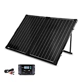Renogy 100 Watt 12 Volt Monocrystalline Off Grid Portable Foldable 2Pcs 50W Solar Panel Suitcase Built-in Kickstand with Waterproof 20A Charger Controller