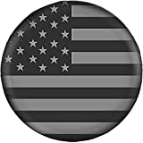 Rv Spare Tire Cover Wheel Black American Flag Protectors Weatherproof Dust-Proof for Camper Universal for Trailer SUV Truck Camper Travel Trailer Accessories 14' 15' 16' 17'