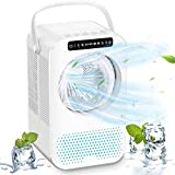 Portable Air Conditioner, Personal Air Cooler, Cold Mist Humidifier Atomizer, 20X Cool Mist, 3 Speeds Portable ac, Personal Air Conditioner with 600ML Large Water Tank for Bedroom/Room/Office/Camping
