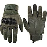 WTACTFUL Touchscreen Motorcycle Tactical Gloves for Men for Airsoft Paintball Shooting Cycling Motorbike ATV Hunting Hiking Military Riding Army Work Outdoor Sport Work Combat Gloves Green Large