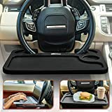 Steering Wheel Tray for Laptop & Food, Car Tray for Steering Wheel, Car Trays for Eating, Car Food Trays for Adults, Laptop Car Desk, Car Seat Travel Tray Table for Driver