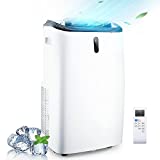 Portable Air Conditioner - Rintuf 2022 12000 BTU Portable AC, Cools Rooms up to 550 Sq.ft, Also as Dehumidifier & Fan & Smart Timer, with Handy Remote, Washable Filter, Universal Wheels, Window Kit