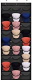 Hat Rack For Baseball Caps 27 Pockets Hat Organizer Hanging Over The Door Hat Storage Organizer For Closet Wall With Large Clear Pockets & 3 Hooks Caps Hat Holder Hanger for Baseball & Sport Caps