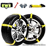 Snow Chains Anti-Skid Emergency Snow Tire Chains, Anti Slip Tire Chains, Portable Emergency Traction Snow Mud Chains Universal Adjustable 10pcs Car Security Chains for SUV and Cars (Orange-10pcs)