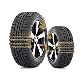 SHRRL Snow Chains, Emergency Tire Chains for SUV Trucks RV Sedan Pickups, Compatible with Tire Width 165mm-205mm (6.5-8.07 inch) (6 Packs)1
