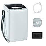 COSTWAY Full Automatic Washing Machine, 2-in-1 Portable Washer and Spin Combo with 10 Programs, 8.8lbs Capacity, Drain Pump and LED Display, Mini Laundry Washer for Apartment, RVs, Dorm