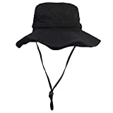 Phaiy Bucket Hat Wide Brim UV Protection Sun Hat Boonie Hats Fishing Hiking Safari Outdoor Hats for Men and Women Black