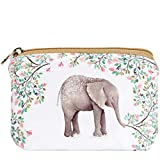 Women and Girls Cute Fashion Coin Purse Wallet Bag Change Pouch Key Holder (Forest Elephant)
