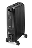 De'Longhi Oil-Filled Radiator Space Heater, Quiet 1500W, Adjustable Thermostat, 3 Heat Settings, Timer, Energy Saving, Safety Features