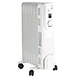 Comfort Zone CZ7007J Oil-Filled Electric Radiator Heater with 3 Heat Settings and Silent Operation