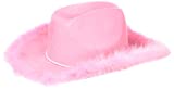 U.S. Toy H462 Adult Boa Cowgirl Hat, Pink
