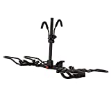 KAC K1 1.25” Hitch Mounted Rack 2-Bike Platform Style Carrier for Standard, Fat Tire, and Electric Bicycles - 2 Bikes X 60 lbs (120 lbs Total) Heavy Weight Capacity - Smart Tilting