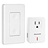DEWENWILS Remote Control Outlet Wireless Wall Mounted Light Switch, Electrical Plug in On Off Power Switch for Lamp, No Wiring,100 Feet RF Range, ETL Listed,Programmable