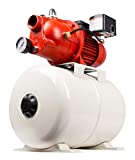 Red Lion RL-SWJ50/RL6H 97080503 1/2 HP Shallow Well Jet Package, Cast Iron Pump with Pressure Tank, 5.8 Gallon, White