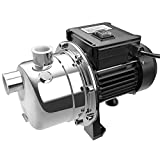 Lanchez 1/2 HP Shallow Well Pump，Garden Pump, Jet Pump Portable Stainless Steel Water Transfer Draining Irrigation Pump for Water Removal, Lawn Fountain Pump 960 GPH 125 Feet Height