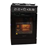 Greystone, 24 Inch Slide-In RV Gas Range, Stove and Oven Combo, 110 Volt, LP, 4 Burners, Black