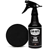 CAR GUYS Tire Shine - Easy to Use Tire Dressing with Applicator Pad - Dry to The Touch with Long Lasting UV Protection - 18 Oz Kit