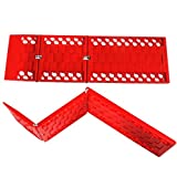 WawaAuto All-Weather Foldable Auto Traction Mat Tire Grip Aid, Car Escape Mat, Non-Slip Mat, Ideal to Unstuck Your Car from Snow, Ice, Mud, and Sand (2-Pack)