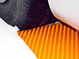 Portable Tire Traction Mats - Two Emergency Tire Grip Aids Used To Get Your Car, Truck, Van or Fleet Vehicle Unstuck In Snow, Ice, Mud, And Sand - Orange, 2 Pack
