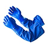 LANON PVC Coated Chemical Resistant Gloves, Reusable Heavy Duty Safety Work Gloves, Acid, Alkali & Oil Protection, 26' Elbow Length, X Large