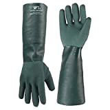 Wells Lamont Heavy Duty Extra Long 18” PVC Coated Work Gloves | Chemical & Liquid Resistant, Cotton Lined | (158L) , Green
