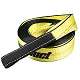 Sumpluct Recovery Tow Strap 2in X 20ft Heavy Duty 20,000 lbs Break Strength, Use for Emergency Towing Rope, Tree Saver, Winch Extension, Triple Reinforced Loops, Protective Sleeves