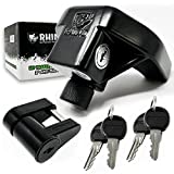 Rhino USA Trailer Hitch Coupler Lock Kit (Includes 2' & 1/4' Couplers) Heavy Duty Anti-Theft Tongue Locks for Boat, RV, Travel Trailers & More - Reinforced Solid Steel for Ultimate Peace of Mind!