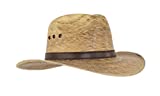 Rising Phoenix Industries Palm Leaf Straw Trilby Wide Brim Fedora Golf Sun Hat for Men or Women, UV UPF Protection