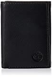 Timberland mens Exclusive Blix Fine Leather Trifold Wallet, Black, One Size US