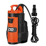 Sump Pump, PROSTORMER 3500 GPH 1HP Submersible Clean/Dirty Water Pump with Build-in Float Switch for Pool, Pond, Garden, Flooded Cellar and Irrigation