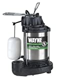 WAYNE - 1 HP Submersible Cast Iron and Stainless Steel Sump Pump with Integrated Vertical Float Switch - 6,100 Gallons Per Hour - Heavy Duty Basement Sump Pump