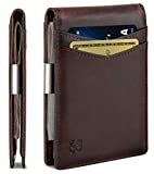 SERMAN BRANDS Money Clip Wallet - Mens Wallets slim Front Pocket RFID Blocking Card Holder Minimalist Mini Bifold (Texas Brown Transformer)