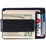Alpine Swiss Harper Mens RFID Slim Money Clip Front Pocket Wallet Minimalist Leather ID Card Holder Black