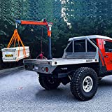 Rock-Hulk 1100lb Folding Truck-Mounted Crane Electric Winch 2000 lb 12V, Painted Steel Pickup Truck Jib Cranes 360 Swivel (2000 Davit Crane) (2000)