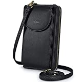S-ZONE PU Leather RFID Blocking Crossbody Phone Bag for Women Small Cellphone Wallet Purse