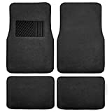 FH Group F14403BLACK Universal Fit Carpet Black Automotive Floor Mats fits most Cars, SUVs and Trucks with Heel Pad Deluxe
