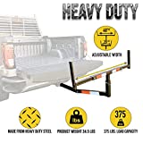 MaxxHaul 70231 Hitch Mount Pick Up Truck Bed Extender For Ladder, Rack, Canoe, Kayak, Long Pipes and Lumber) , Black , 37 x 19 x 3 inches