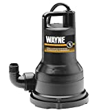 WAYNE VIP50 - 1/2 HP Reinforced Thermoplastic Submersible Multi-Use Pump - Up to 2,600 Gallons Per Hour - Heavy Duty Multi-Use Pump