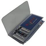 Set of 2 Heavy Duty Vinyl Plastic Secretary Long Wallets Inserts for - 12Pages