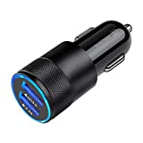 Fast Car Charger, Quick Charging 5.4A/30W Phone USB Car Charger Adapter Rapid Plug 2 Port Cigarette Lighter Charger Flush Compatible Samsung, Tablet, iPhone, iPad, LG
